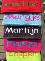 Strandlaken met borduring