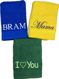 Badlaken borduren 70x140