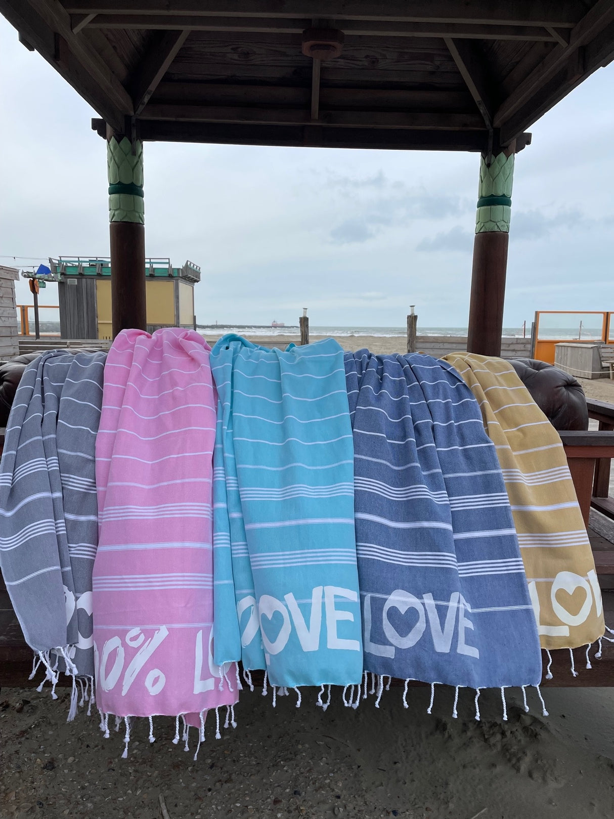 Geprinte hamamdoek 100% LOVE