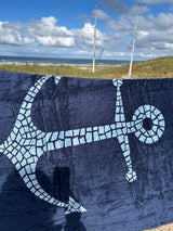 Velours strandlaken Anker